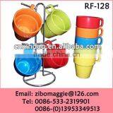 Stackable 9oz Promotional Ceramic Mug with Assorted Color for Wholesale Ceramic Coffee Mugs