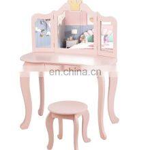 Tri-Folding Mirror Desk for Girls Dressing Table