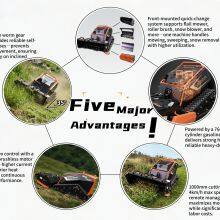 Remote Control Flail Mower MTSK1000 1000mm Cutting Width 35° Slope Gasoline Lawn Mower EPA Euro5 Certified thumbnail-4