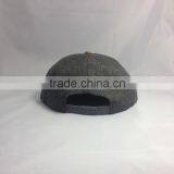 Custom Melton Wool Snapback Cap Wood Brim 5 Panel Watermelon Snapback Hats thumbnail-3