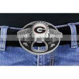 Lead & Nickel Free University Of Georgia Bulldogs "Official Tailgater" Silver Tone Belt Buckle With Bottle Opener thumbnail-1
