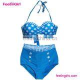 Retro Nautical Style Strappy Bikini thumbnail-6