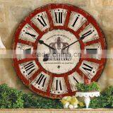 Roman Style Large Size Wall Wood Clock
