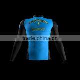 Polyester Spandex Long Sleeves Lightening Compression Shirt/Rash Guard With Club Logo Player Name and Numbers at Sleeves