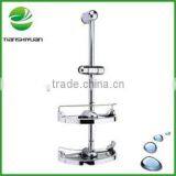 Bathroom Stainless Steel Shower Support Bar With Two Ledges Shower Sliding Bar thumbnail-1