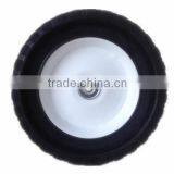 8 Inch Semi-pneumatic Rubber Wheel for Garbage Bin, Garden Cart, Lawn Mower thumbnail-2
