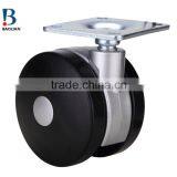 2016 Newest 3-inch Black Metal Plate Nylon Plastic Rivet Swivel Caster With Brake thumbnail-3