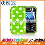 Set Screen Protector And Case For Blackberry 9320 , Polka Dots Gel TPU Case For Cell Phone thumbnail-3