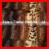 Leopard Printed Slub Embossing PV Fleece Fabric