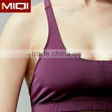 Hot Sale OEM Service MIQI Apparel Cheap Wholesale Nylon Spandex Plain Sport Bra Women thumbnail-3