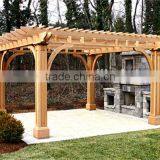 Recycled Backyard Outside Hollow Composite Wood Decking Wpc Decking Metal Pergola thumbnail-2