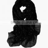 Polyester Solid Scarf With Crystals thumbnail-1