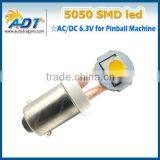 2016 Hot Selling AC6.3V Car LED Bulbs ,T10 194 W5w #555 1 SMD Ba9s Led Bulb