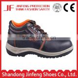 genuine black leather upper orange lining and thread top grade china stock oil and acid resistant safety shoes price cheap CE S3