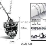 Fashion Black Stainless Steel Jewelry ,stainless Steel Skull Pendant thumbnail-2