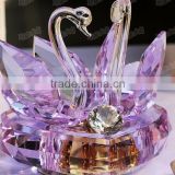Purple Crystal Swan Music Box For Wedding Souvenirs Gift