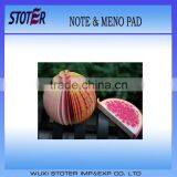 2014 HOT Sale 3D Fruit Sticky Note Pomegranate Sticky Note & Memo Pad