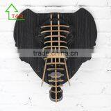 Wooden Manmoth Head Wall Art 3D Animal Home Restaurant Decoration Wall Hanging thumbnail-5
