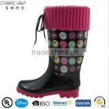 (CH.W034) Fashion Lady Shoe Lace-up Cheap Color Boots With Wool Collar