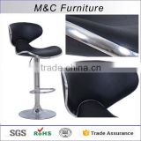 Color optional metal bar stool high chair with footrest