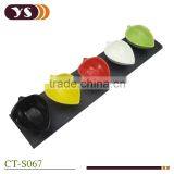 5pcs Ceramic Sauce Dishes With Slate Tray thumbnail-1