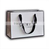 White Kraft Paper Apparel Packaging Bag With Strong Ribbon thumbnail-1