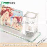 Freesub BXP-06 L100*H280*W75mm Pen Clock Set Blank Sublimation 3d Crystal Photo Frame Clock thumbnail-5