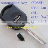 New Key Fo Transponder Key (FO38R) 4D63 (40 Bit) Chip With "SA" on the Blade