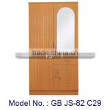 2 Doors Mirrored Closet With Drawer Bedroom Furniture, cheap wardrobe cabinets, wardrobes for small rooms, modern design bedroom