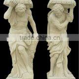 Cheapest Solid Marble Columns With Female Statues
