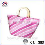 Tote Bag Straw Bags Women Bag With Diagonal Stripes thumbnail-4