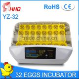 Transparent egg incubator small 32 eggs chicken hatching machine price