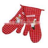 On Sales 2pcs Kitchen Set With Silk Screen Printing Cotton Pot Holder and Oven Mitt thumbnail-3