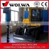 10 Ton Wheel Excavator With Earth Hole Drill and Breaker Attachment thumbnail-2
