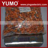 YUMO 100Pcs Insulated Wire Copper Connector Cord Pin End Crimp Terminals Kits AWG 10 Golden Yellow E4012 thumbnail-1