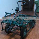 Collapsible Folding Utility Wagon Garden Cart With Large Beach Tires thumbnail-3