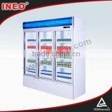 3 Door Supermarket Commercial Beverage Display Cooler/beverage Fridge/beverage Display Refrigerator thumbnail-2