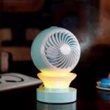 Dingdang Conditioner Fan Mini Misting USB Led Night Light Fan thumbnail-3