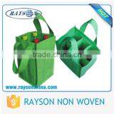 Wholesale Custom Promotional Firm 1.5L ,Single / 4 / 6 Bottle Tote Non Woven Wine Bag thumbnail-1