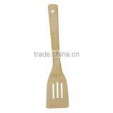 30cm Wood Wooden Kitchen Utensil Bend Bamboo Slotted Spatula thumbnail-1