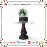 Polyresin Cute Snowman Customized Christmas Glass Snow Water Ball Decoration Resin Unique Shape Snowman Snow Globe thumbnail-3