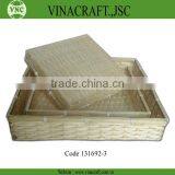 Rectangular Bamboo Storage Basket Fruit Basket thumbnail-1