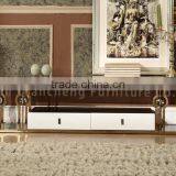 Luxury Stone Top Modern TV Stand With LEDd Lighting thumbnail-6