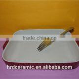 High Quality Wholesale Red Ceramic Glossy Glaze Plate thumbnail-3