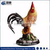 Garden Ornaments Resin Cock Figurine Farm Animal Rooster Statue thumbnail-1