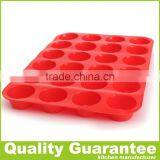 24 Holes Mini Round Silicone Muffin Pan Easy Cake Mold Microwave Oven Cake Pan Cookie Pan thumbnail-2