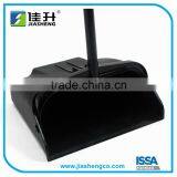 Plastic Lobby Dust Pan With Vinyl Coated Steel Handle Black thumbnail-3