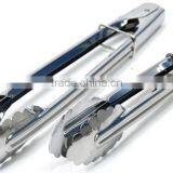 Kitchen and Barbecue Grill Tongs BBQ Cooking Stainless Steel Locking Food Tong thumbnail-2