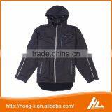 High Quality Fashionable Zipper Pockets Windproof Plain Winter Men's Bomber Jacket thumbnail-6