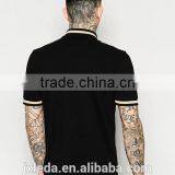 High Quality Casual Fit Men Black Pique Polo Shirt Manufacturer in China thumbnail-2